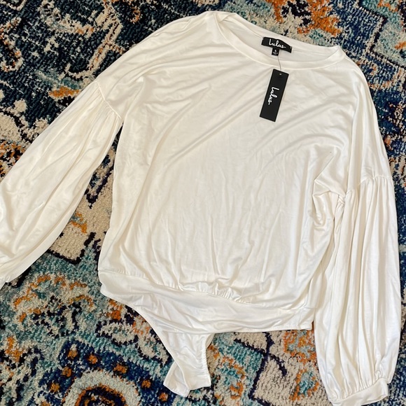 NWT “In My Element White Balloon Sleeve Bodysuit” - Picture 4 of 7